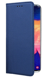Кожен калъф тефтер и стойка Magnetic FLEXI Book Style за Samsung Galaxy A10 A105F син 